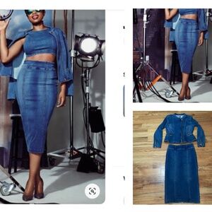 NEW New York and Company Jennifer Hudson 2 piece Jacket w Skirt XS / 4